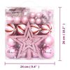 vidaXL 65-delige Kerstballenset roze/rood/wit