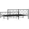 vidaXL Bedframe met hoofd- en voeteneinde metaal zwart 193x203 cm