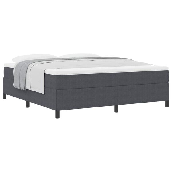 vidaXL Boxspringbed Donkergrijs 180 x 200 cm Fluweel