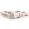 vidaXL Slaapbank uitschuifbaar massief grenenhout 2x(75x190) cm
