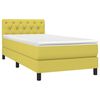 vidaXL Boxspring met matras en LED stof groen 80x200 cm