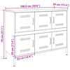 vidaXL Dressoir 100,5x39x79 cm staal mosterdgeel