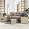 vidaXL Tuin Sofa Set met kussen met opslag 8 pcs Beige en Licht Grijs