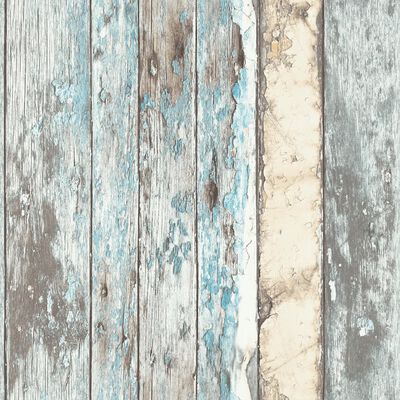 DUTCH WALLCOVERINGS Behang steigerhout blauw PE10012