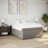 vidaXL Boxspring met matras stof taupe 160x200 cm