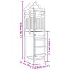 vidaXL Speeltoren Bruin 52,5 x 85 x 239 cm Massief grenenhout