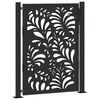 vidaXL Poort met golfontwerp 100x125 cm staal zwart