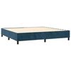 vidaXL Boxspring met matras en LED fluweel donkerblauw 200x200 cm
