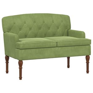 vidaXL Loungebank met knopencomfort Lichtgroen 111 x 65 x 79 cm