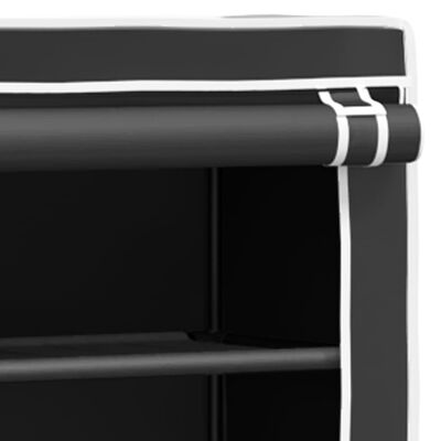 vidaXL Opbergrek voor boven wasmachine 2-laags 71x29,5x170,5 cm zwart