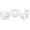 vidaXL 3-delige Loungeset met kussens stof cr&egrave;mekleurig