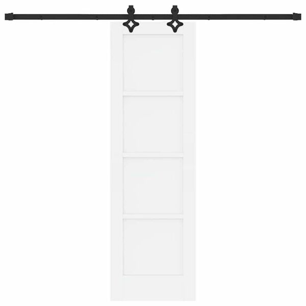 vidaXL Schuifdeur ORKDAL Wit 61 x 198,5 cm Massief grenenhout