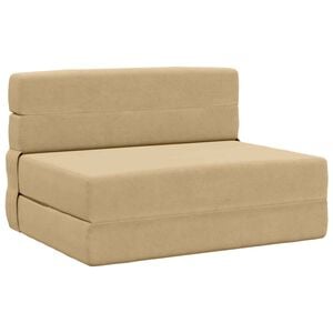 vidaXL Vouwbare Sofa Bed Matras Groen Grijs 100 x 80 x 60 cm Stof