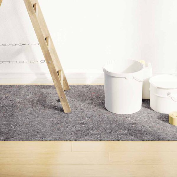 vidaXL Schildersvlies anti-slip 10 m 220 g/m&sup2; grijs