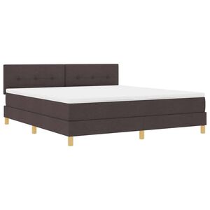 vidaXL Boxspring bed met matras Donkerbruin 180 x 200 cm Stof