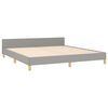 vidaXL Bedframe met hoofdeinde stof lichtgrijs 180x200 cm