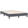 vidaXL Boxspring met matras fluweel donkergrijs 120x210 cm