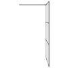 vidaXL Inloopdouchewand 140x195 cm ESG-glas transparant en zwart