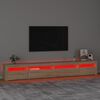vidaXL Tv-meubel met LED-verlichting 270x35x40 cm sonoma eikenkleurig