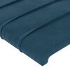 vidaXL Hoofdbord met randen 203x23x78/88 cm fluweel donkerblauw