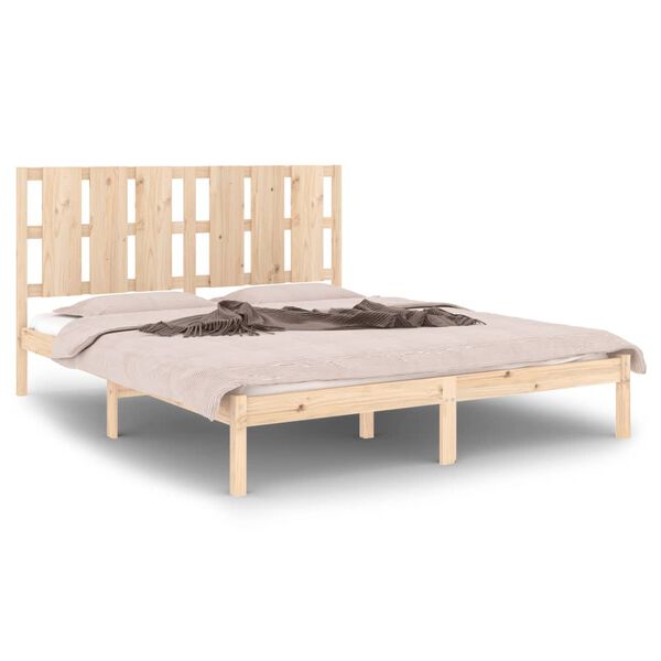 vidaXL Bedframe massief grenenhout 160x200 cm