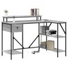 vidaXL Bureau met lade Grijs Sonoma 120 x 79 x 86,5 cm Bewerkt hout