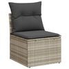 vidaXL Tuin Sofa Set 9 pcs Lichtgrijs poly rattan