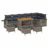 vidaXL Tuin Sofa Set 10 pcs Grijs poly rattan