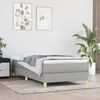 vidaXL Boxspring bed 90x200 cm stof lichtgrijs