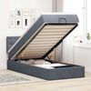 vidaXL Ottoman bed met matras en LED's 100x200 cm fluweel donkergrijs