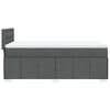 vidaXL Boxspring met matras stof donkergrijs 90x190 cm