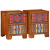 vidaXL Nachtkastje 2 st 35x35x45 cm massief acaciahout