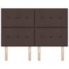 vidaXL Hoofdbord met hoofdeinde Donkerbruin 144 cm Nep Leer