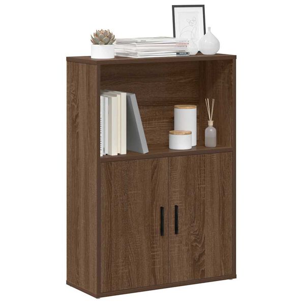 vidaXL Boekenkast 60x24x85 cm bewerkt hout bruin eikenkleurig