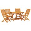 vidaXL Tuin eettafelset 5 st Bruin Massief Acaciahout