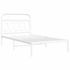 vidaXL Bedframe met hoofdbord metaal wit 100x190 cm