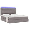 vidaXL Opbergbed met LED met matras Taupe 180 x 200 cm Polyester