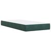 vidaXL Boxspring met matras fluweel donkergroen 90x200 cm