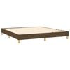 vidaXL Boxspring met matras stof donkerbruin 160x200 cm
