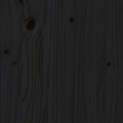 vidaXL Bedframe massief grenenhout zwart 160x200 cm
