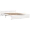 vidaXL Bedframe massief hout wit 160x200 cm
