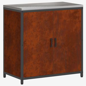 vidaXL Keukenopslag Kast HATTEM Roestig 90 x 50 x 92 cm Staal