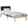 vidaXL Bedframe Bruin en zwart 75 x 190 cm Massief grenenhout