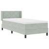 vidaXL Boxspringbed met matras Lichtgrijs 200 x 100 cm Polyester