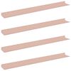 vidaXL Drijvende plank Muurmontage 4 st Roze 80 x 9 x 2,5 cm Staal