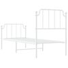 vidaXL Bedframe met hoofd- en voeteneinde&nbsp;metaal wit 80x200 cm