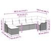 vidaXL Tuin Sofa Set met kussen 7 pcs Bruin en wit Poly riet