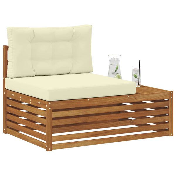 vidaXL Buiten Eindbank Naturel 115 x 83 x 73 cm Massief Acaciahout