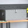 vidaXL Aluminium kist 80x30x35 cm zilverkleurig