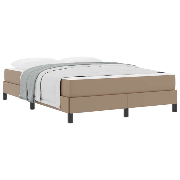 vidaXL Bedframe met matras Cappuccino 140 x 190 cm Stof